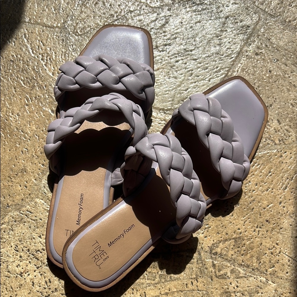 Time and Tru Purple Braided Sandals - Picture 3 of 4